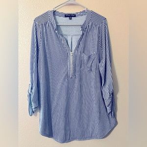 Blouse with stripes